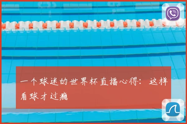 一个球迷的世界杯直播心得:这样看球才过瘾