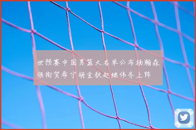 世预赛中国男篮大名单公布杨瀚森领衔贺希宁胡金秋赵继伟齐上阵