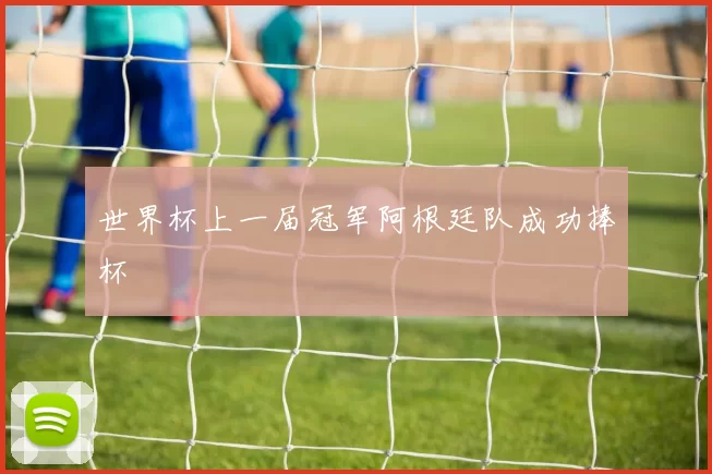 世界杯上一届冠军阿根廷队成功捧杯